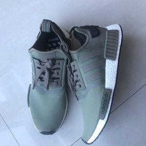 Men’s Adidas NMDs in olive green